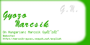 gyozo marcsik business card